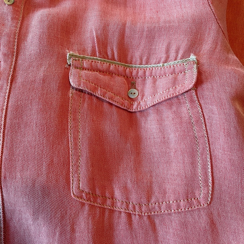 Zara Basic Linen/Flax Shirt/ Bathing Suit Cover U… - image 2